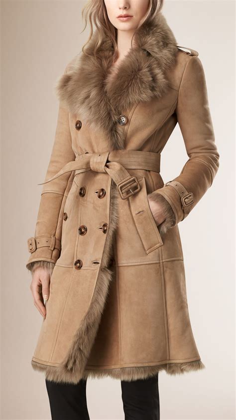 burberry faux fur coat pink|burberry trench coat women long.